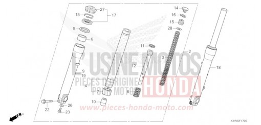 FRONT FORK SH350AS de 2025